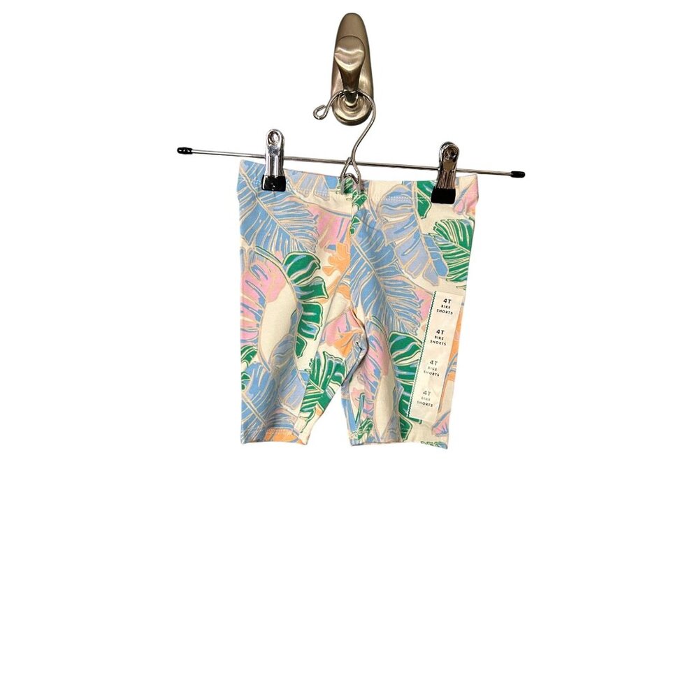 NWT Toddler Girls' 4T Palm Printed Bike Shorts - Cat & Jack